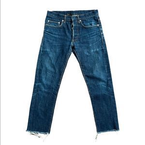 Dior Cropped Raw Hem Heidi Slimane Designer Jeans Size 27 Made in Japan RARE.
